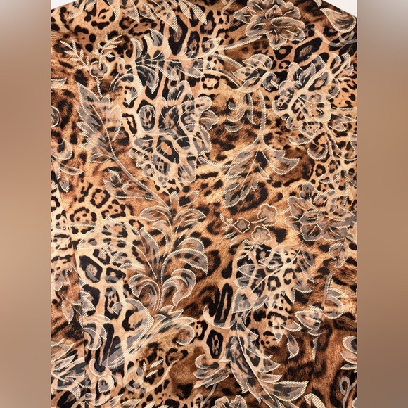 Vintage Giancarlo Ferrari Jungle Print Blazer Zip Up Jacket size 6 - Picture 7 of 16